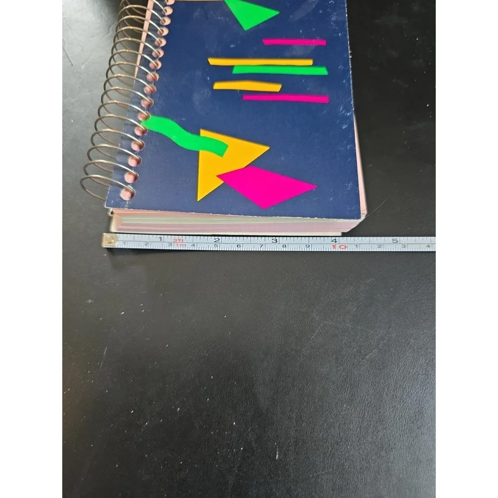 1980s Vtg Carolina Pad Geometric Spiral Notebook Lil Big Book Multicolor Paper